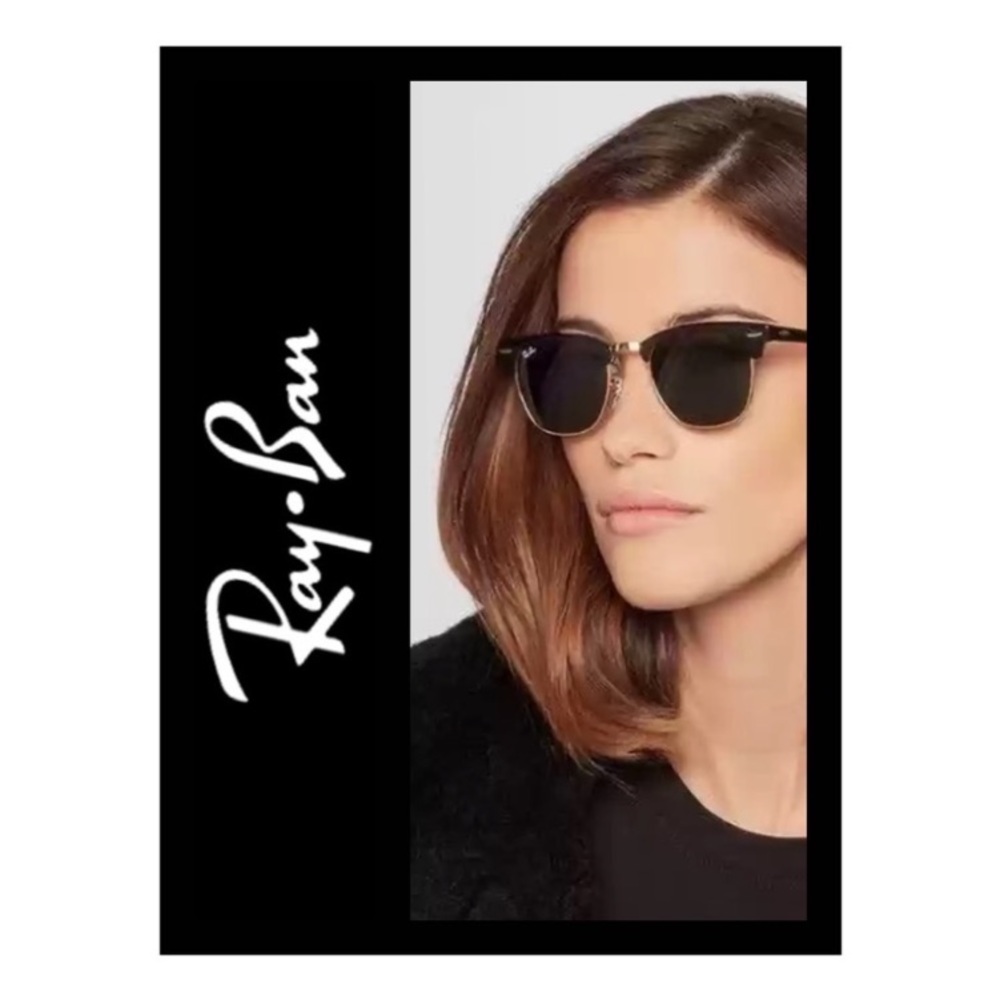 SOLD - Ray-Ban Authentic Clubmaster Tortoise Frame Sunglasses - GUC. - Picture 14 of 16